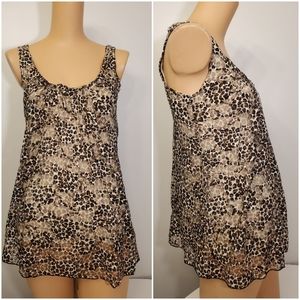 Cheetah Lace Tank Top Size Medium